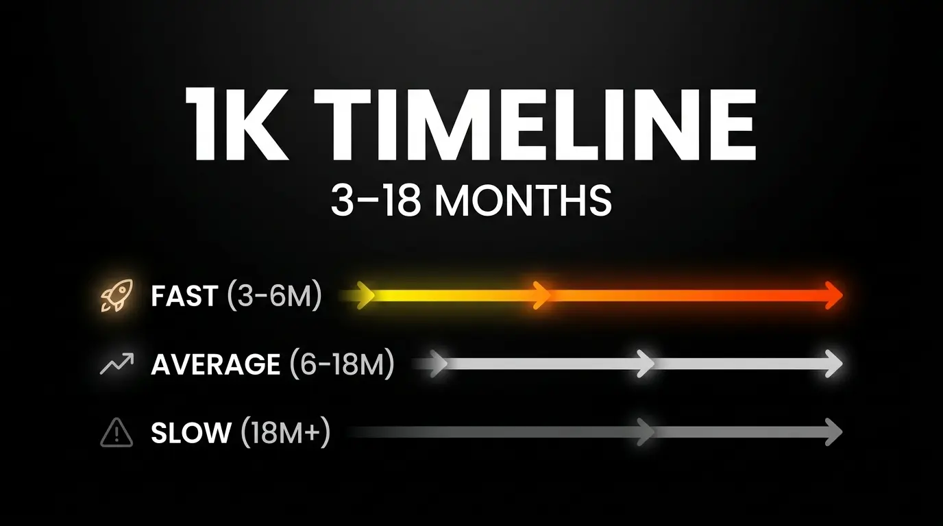 Roadmap infographic showing fast track, average path, and slow grind timeline scenarios