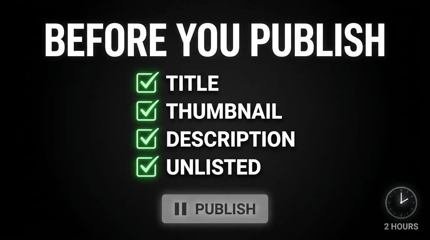 YouTube Final Checklist