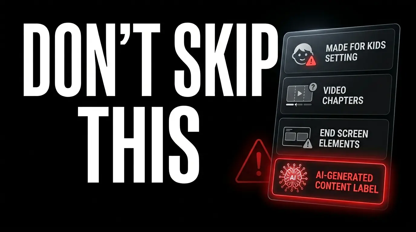 YouTube upload settings