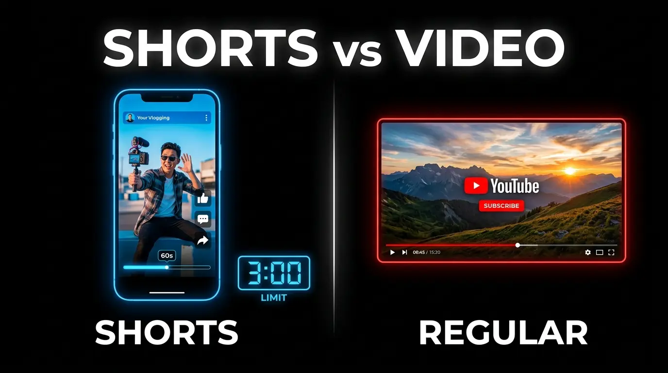 Technical differences between YouTube Shorts and regular videos