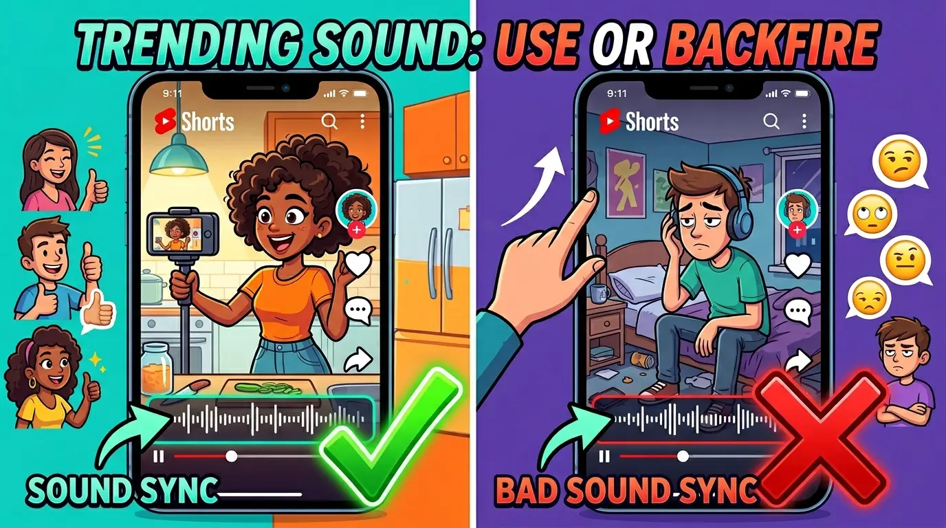 Using trending audio in YouTube Shorts safely