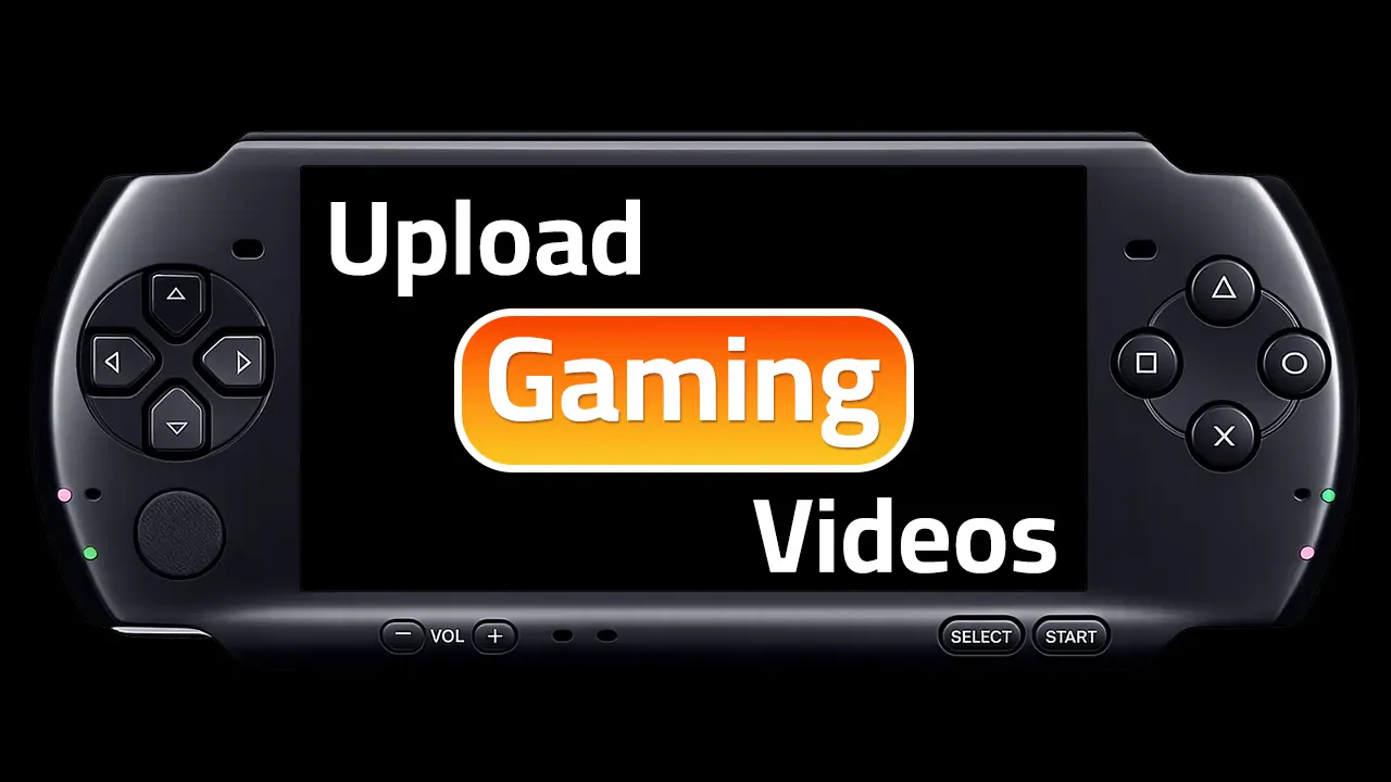 A gaming creator setting up their YouTube upload with gameplay footage, custom thumbnails, and metadata optimization