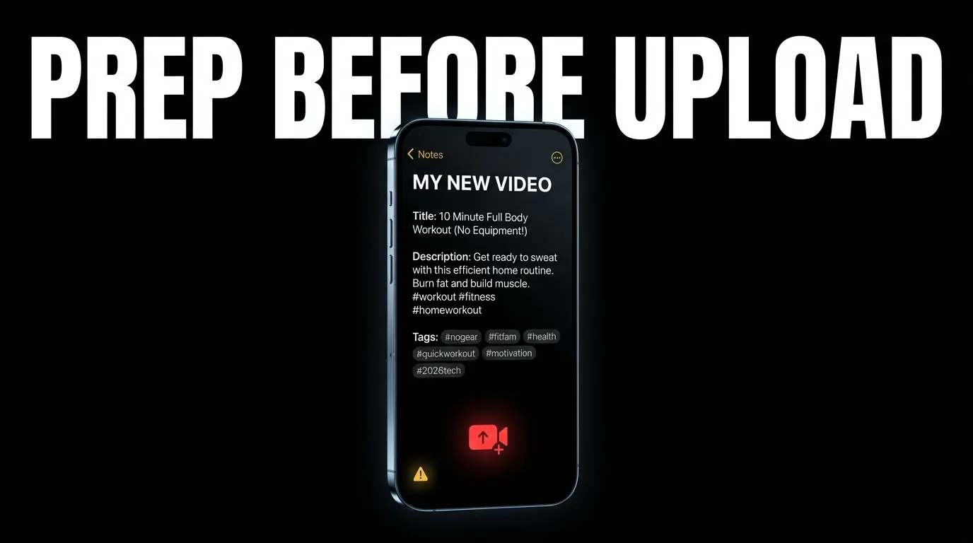 Prepare and organize notes for YouTube upload