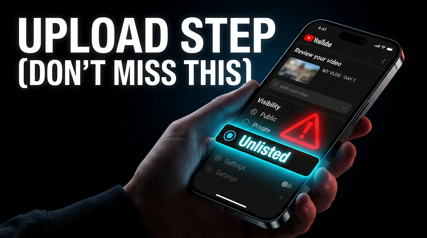 Uploading video through standard YouTube app