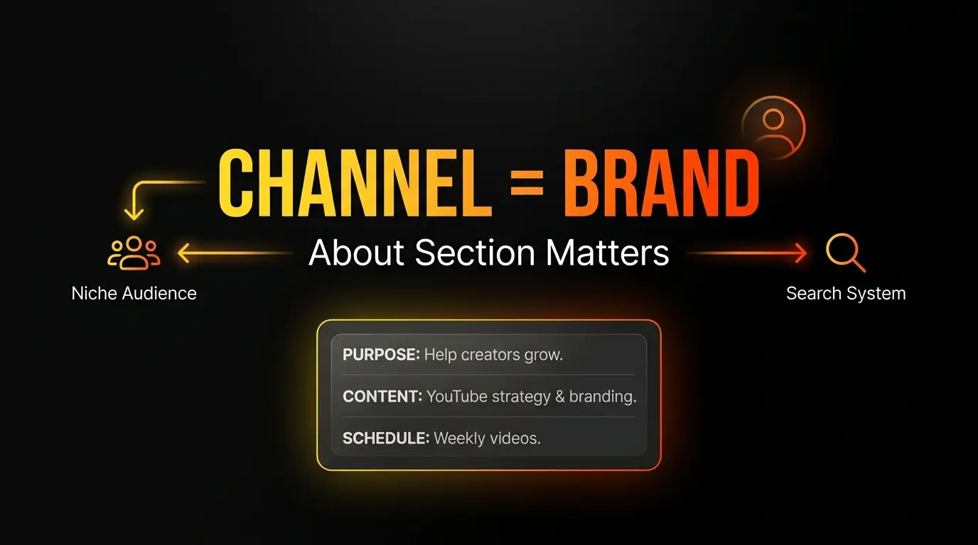 YouTube channel description examples organized by niche with best practices