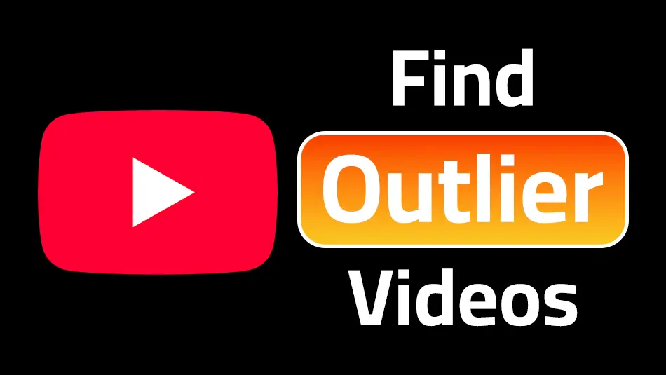 YouTube outlier finder tool showing viral videos with 10x outlier scores on a dark analytics dashboard