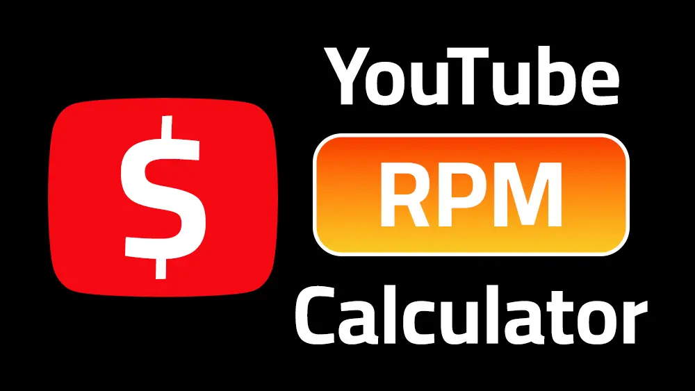 YouTube RPM Calculator showing earnings estimates by niche with a bar chart of revenue per thousand views