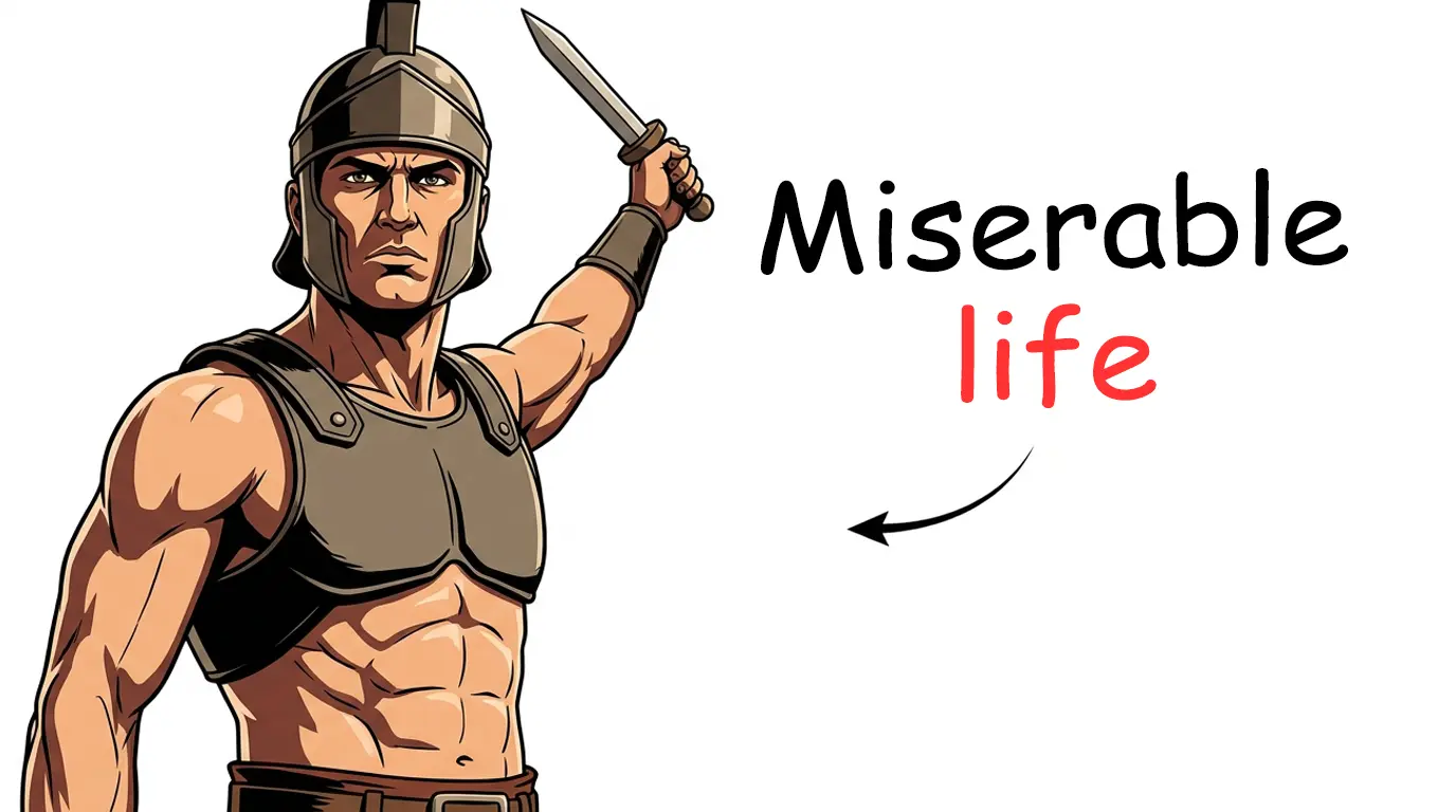 Example 3 result: Roman Gladiator thumbnail, MISERABLE LIFE