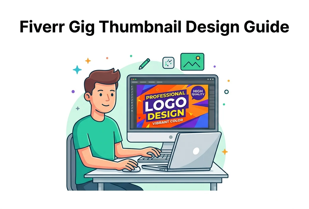 Fiverr gig thumbnail safe zone infographic showing 70px padding on each side