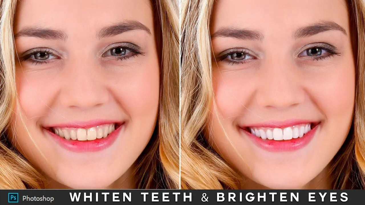 Step 4 - Eyes and teeth whitening close-up