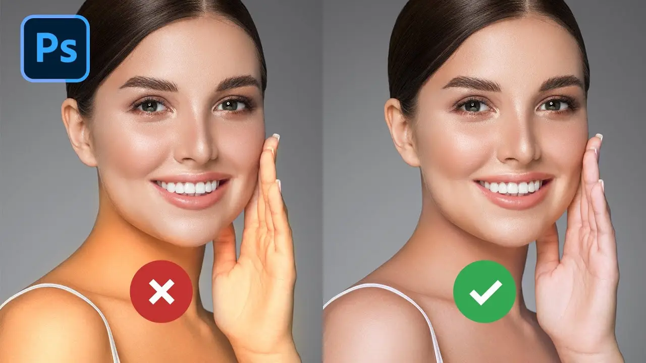 Step 5 - Skin tone color correction comparison