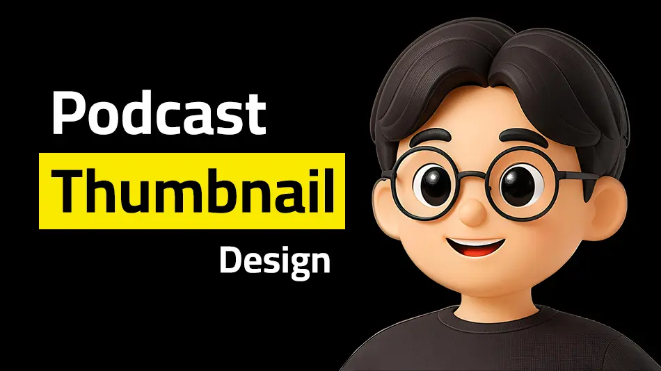 Three YouTube podcast thumbnail layouts side by side showing Split-Face Duo, Authority Portrait, and Bold Text Block designs on a dark background